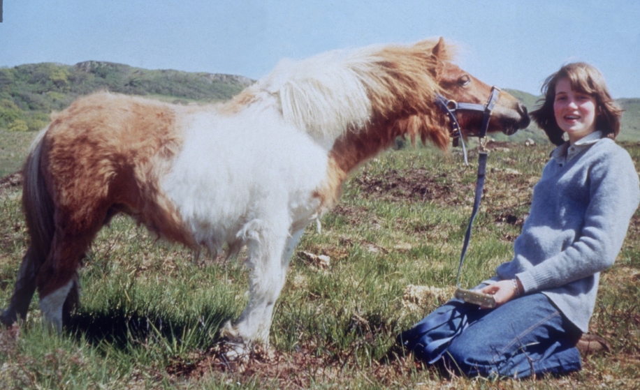 Teenage Diana With Her Pet Pony