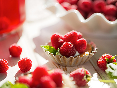 Raspberry tart.