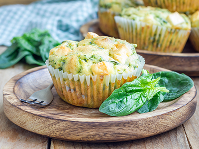 Spinach muffins.